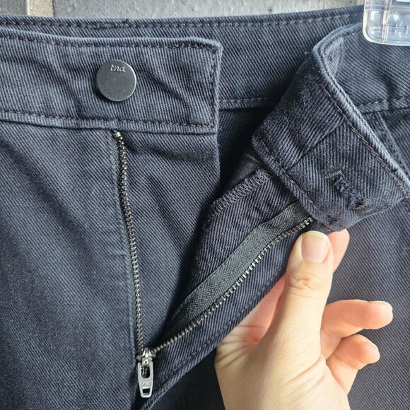 TNA Artizia Black Wide Leg Cotton High Waisted Jeans Size 4 Trendy Neutral - Picture 4 of 16